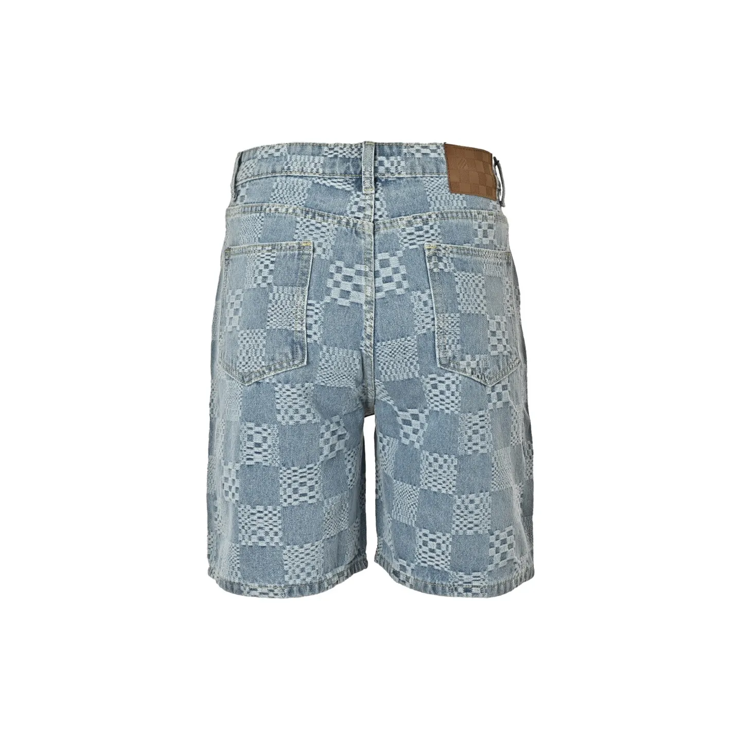 Louis Vuitton/Louis Vuitton checkerboard suit denim shorts